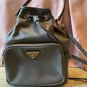 Prada - Mini Bucket Bag (Duet Bag) in Soft Calf Skin
